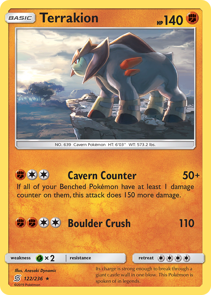 Terrakion (122/236) - [Holo Foil] Unified Minds (UNM)