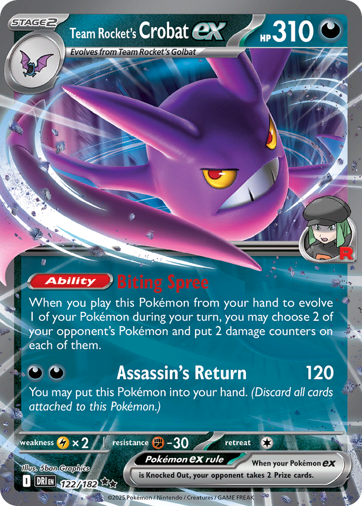 Team Rocket's Crobat ex (122/182)