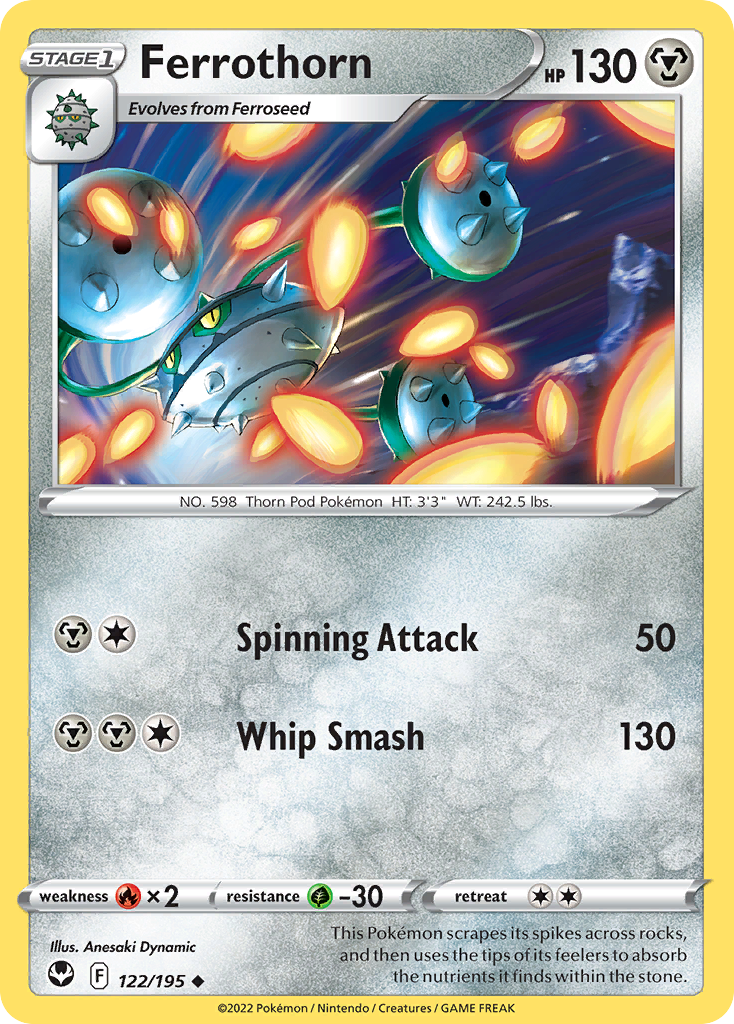Ferrothorn (122/195) - [Reverse Holo] Silver Tempest (SIT)