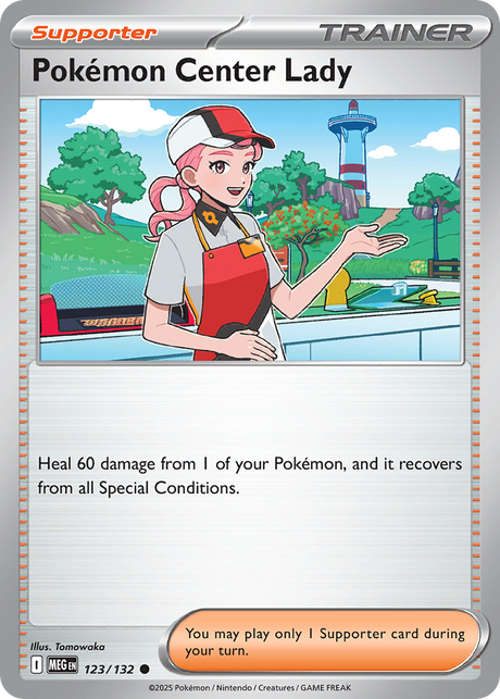 Pokemon Center Lady (123/132) - [Reverse Holo] Mega Evolution (MEG)