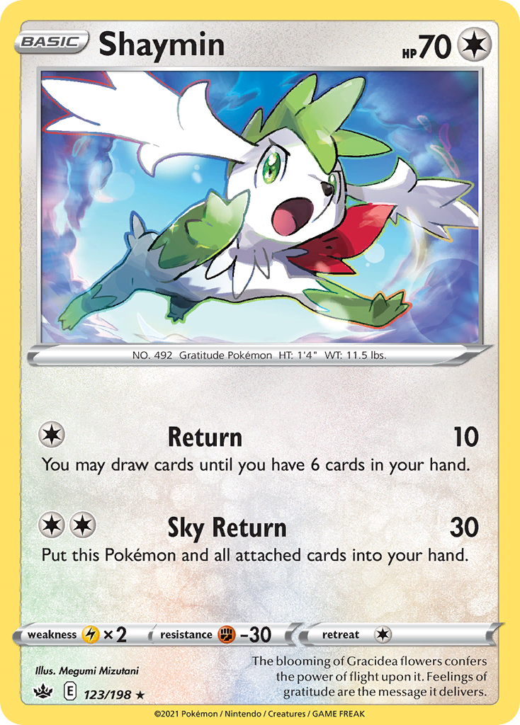 Shaymin (123/198) - [Reverse Holo] Chilling Reign (CRE)