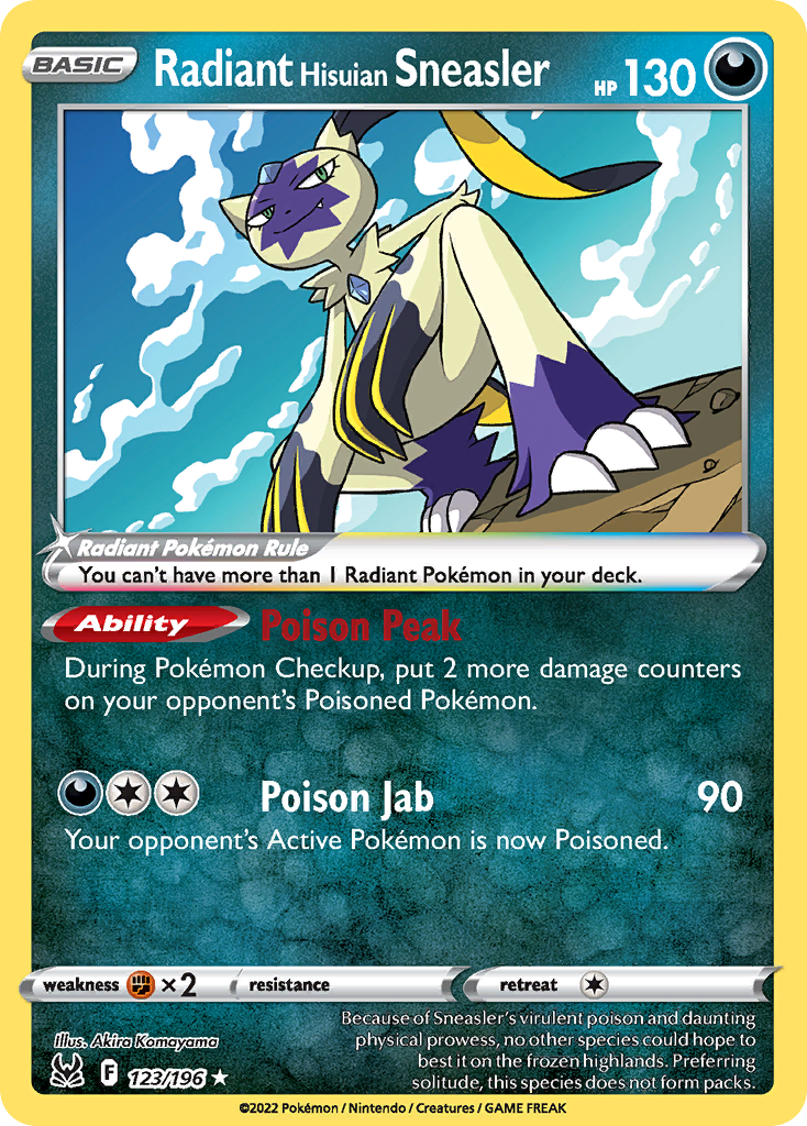 Radiant Hisuian Sneasler (123/196) - [Radiant Holo] Lost Origin (LOR)