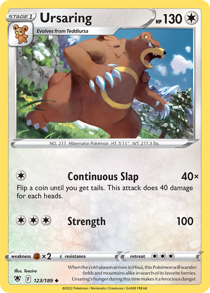 Ursaring (123/189) - [Reverse Holo] Astral Radiance (ASR)