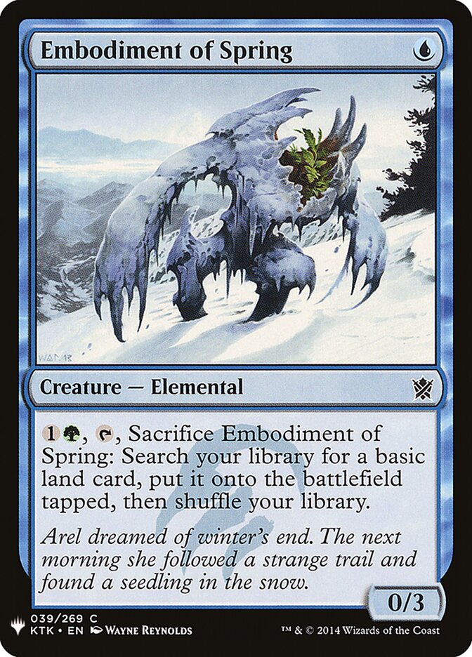 Embodiment of Spring (KTK-39) - The List (PLST)