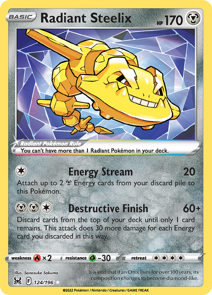 Radiant Steelix (124/196) - [Radiant Holo] Lost Origin (LOR)