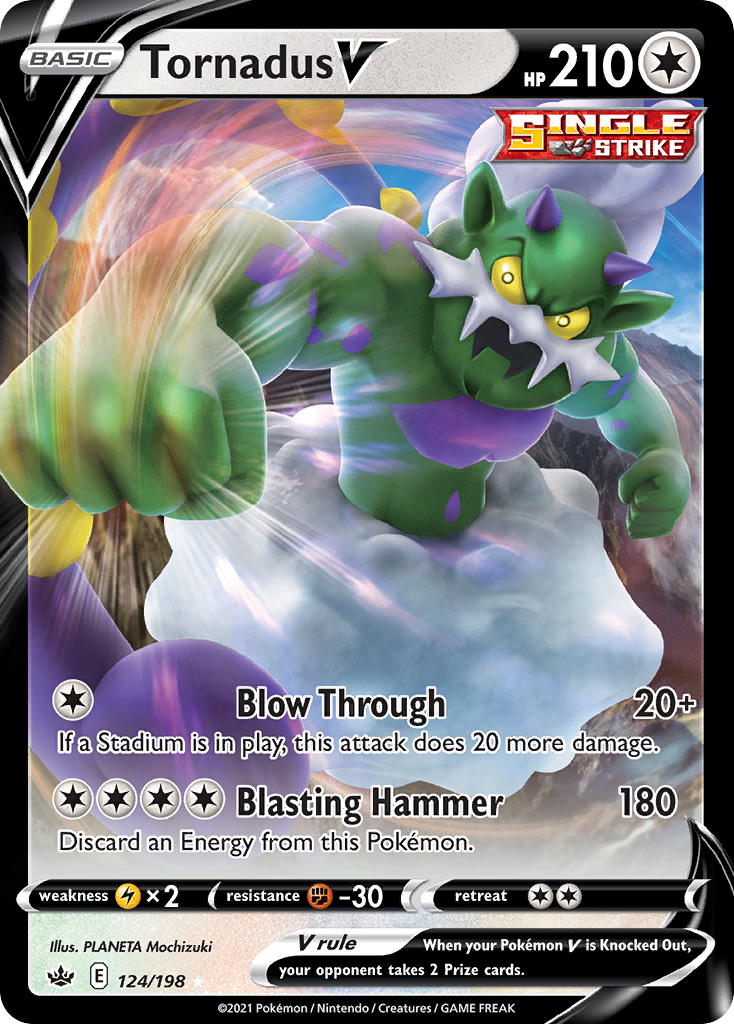 Tornadus V (124/198) - [Holo Foil] Chilling Reign (CRE)