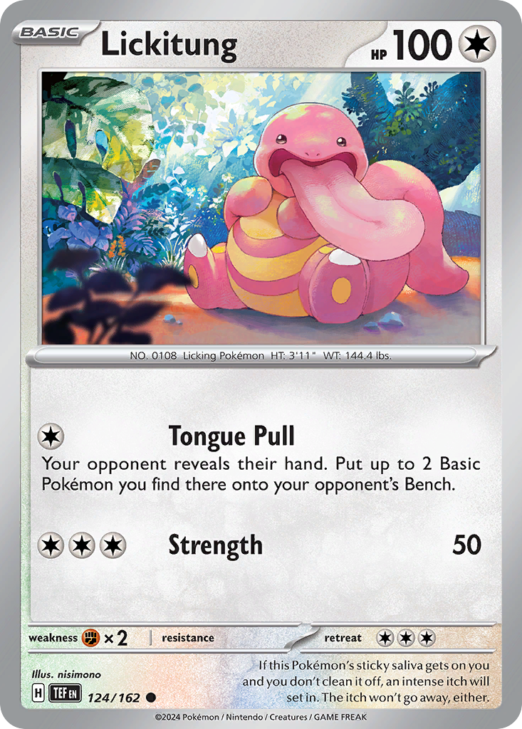 Lickitung (124/162) - [Reverse Holo] Temporal Forces (TEF)