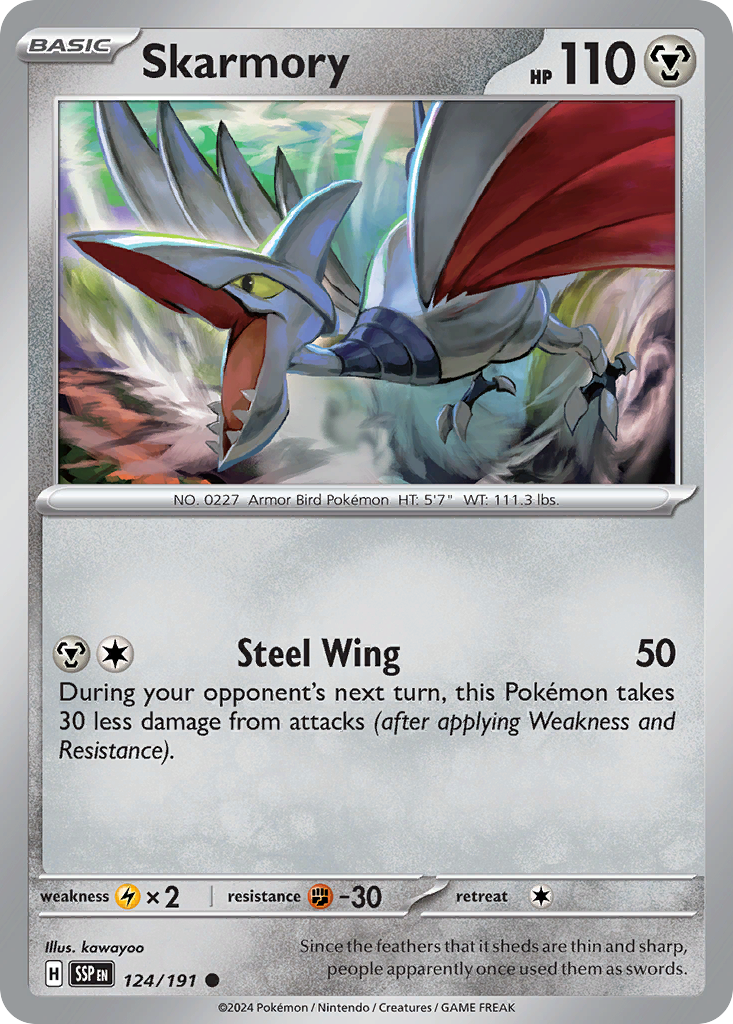 Skarmory (124/191) - Surging Sparks (SSP)