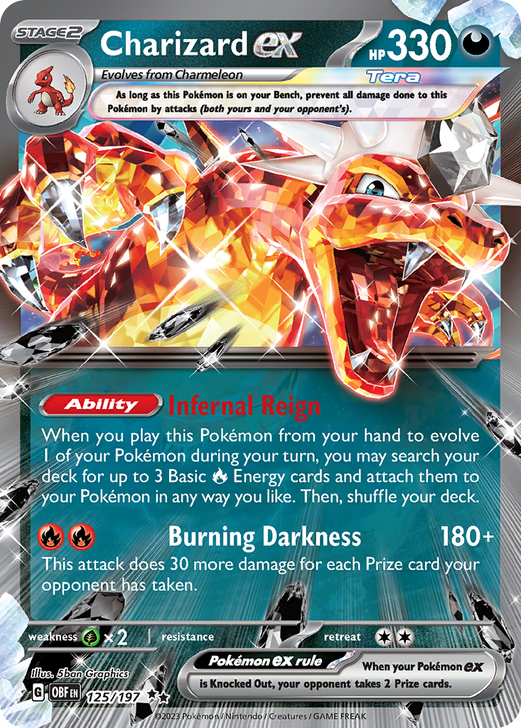 Charizard ex (125/197) - [Holo Foil] Obsidian Flames (OBF)