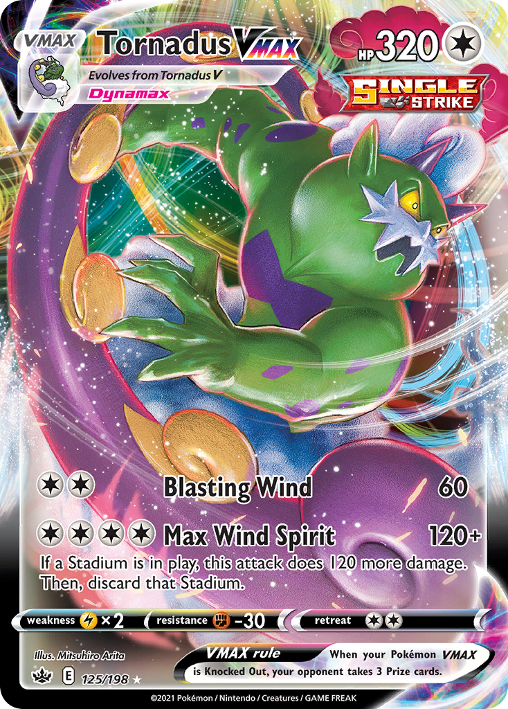 Tornadus VMAX (125/198) - [Holo Foil] Chilling Reign (CRE)