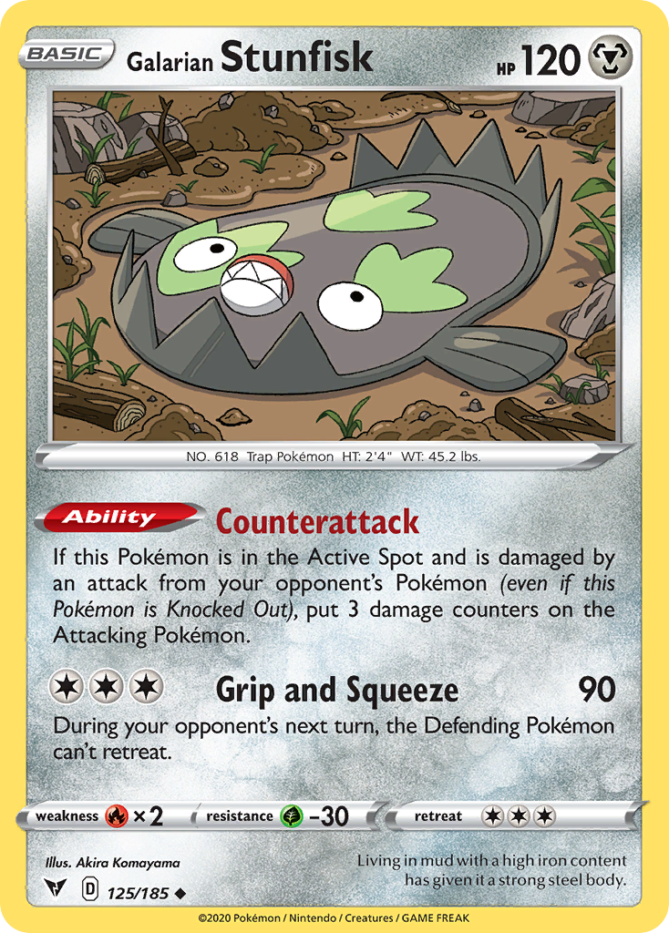 Galarian Stunfisk (125/185) - Vivid Voltage (VIV)