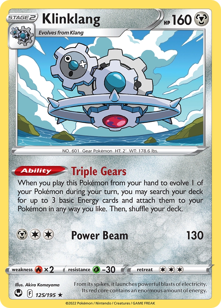 Klinklang (125/195) - [Reverse Holo] Silver Tempest (SIT)