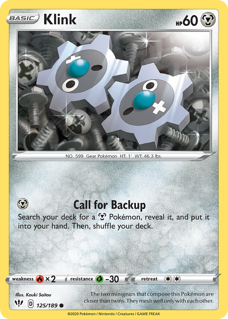 Klink (125/189) - [Reverse Holo] Darkness Ablaze (DAA)