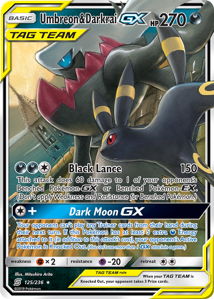 Umbreon & Darkrai-GX (125/236) - [Holo Foil] Unified Minds (UNM)