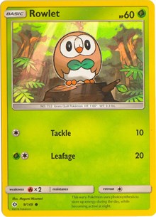 Rowlet - 9/149 (Water Web Holo) (9) - Miscellaneous Cards & Products (MCAP)