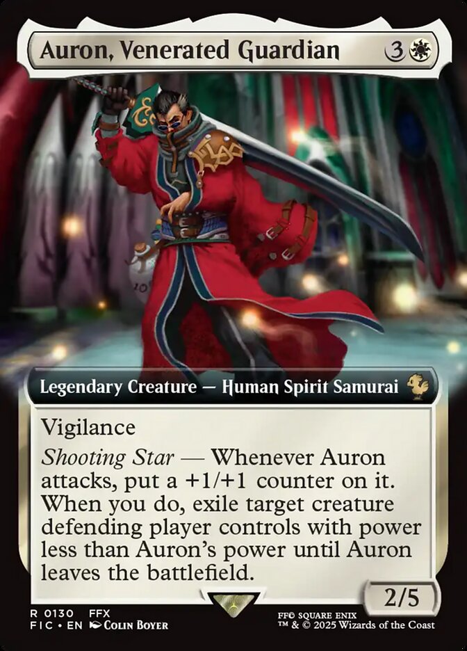 Auron, Venerated Guardian (130) - [Extended Art] Final Fantasy Commander (FIC)