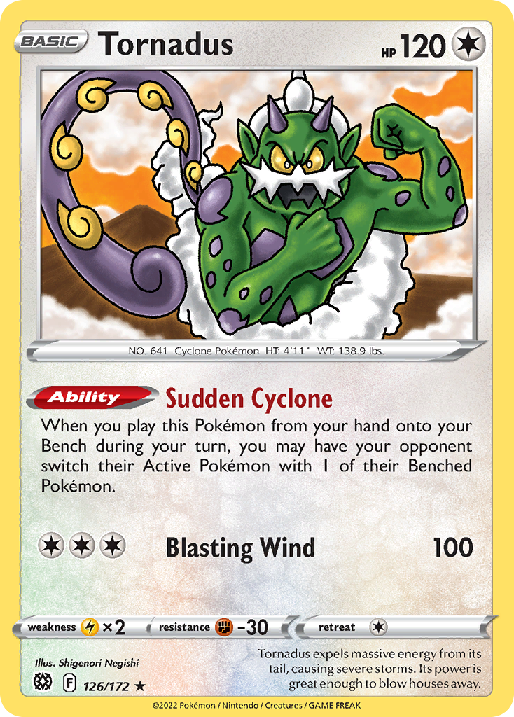 Tornadus (126/172) - [Reverse Holo] Brilliant Stars (BRS)