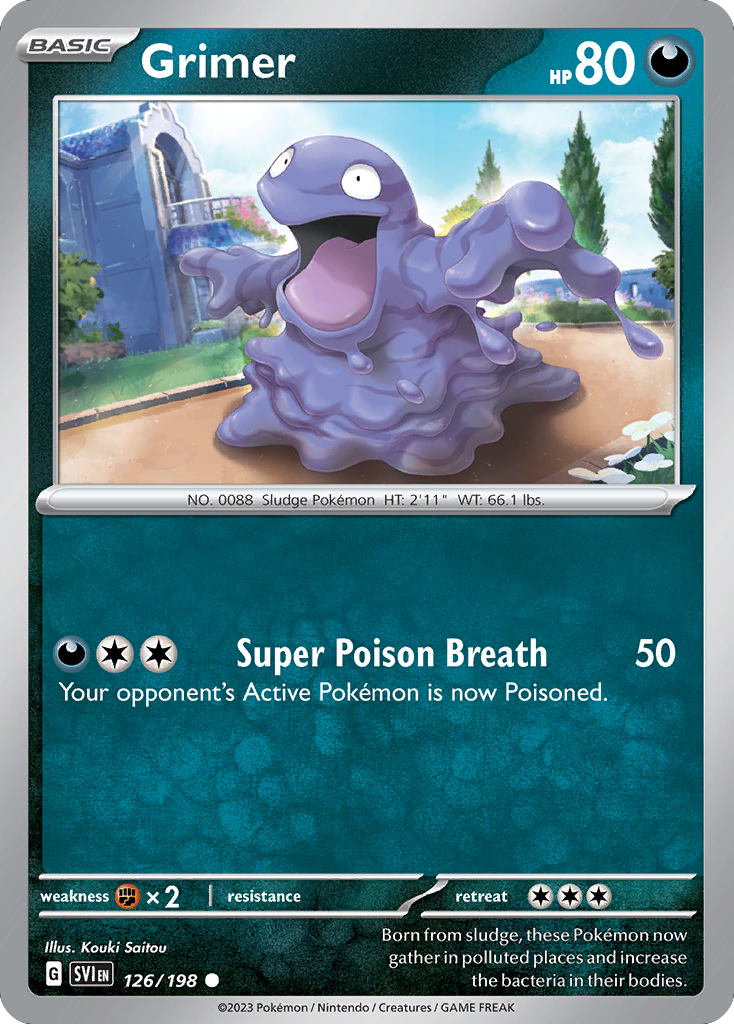 Grimer (126/198) - [Reverse Holo] Scarlet & Violet (SVI)