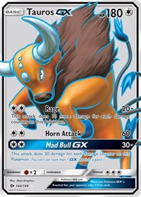 Tauros GX Full Art (144) - SM Base Set (SM01)
