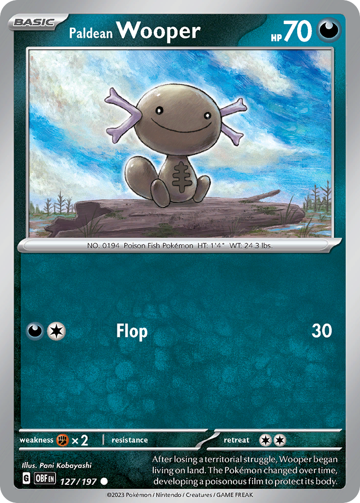 Paldean Wooper (127/197) - Obsidian Flames (OBF)
