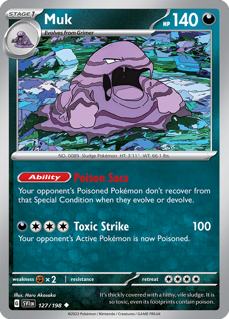 Muk (127/198) - [Reverse Holo] Scarlet & Violet (SVI)