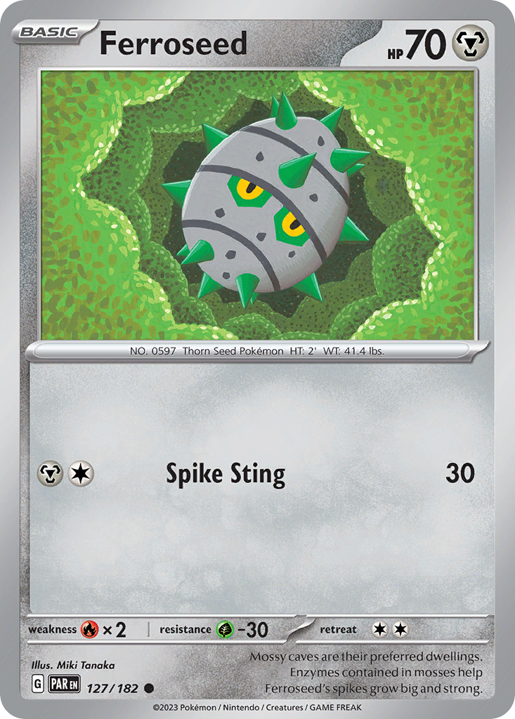 Ferroseed (127/182) - [Reverse Holo] Paradox Rift (PAR)