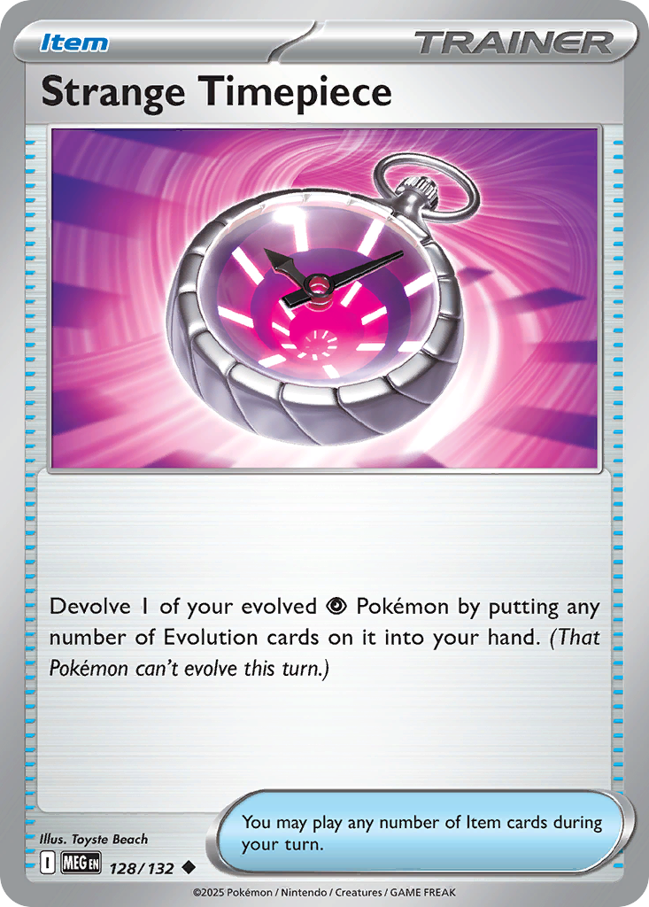 Strange Timepiece (128/132) - [Reverse Holo] Mega Evolution (MEG)