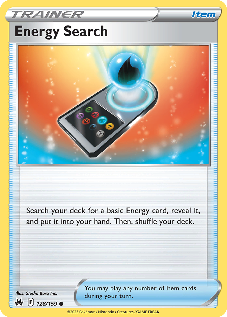 Energy Search (128/159) - [Reverse Holo] Crown Zenith (CRZ)