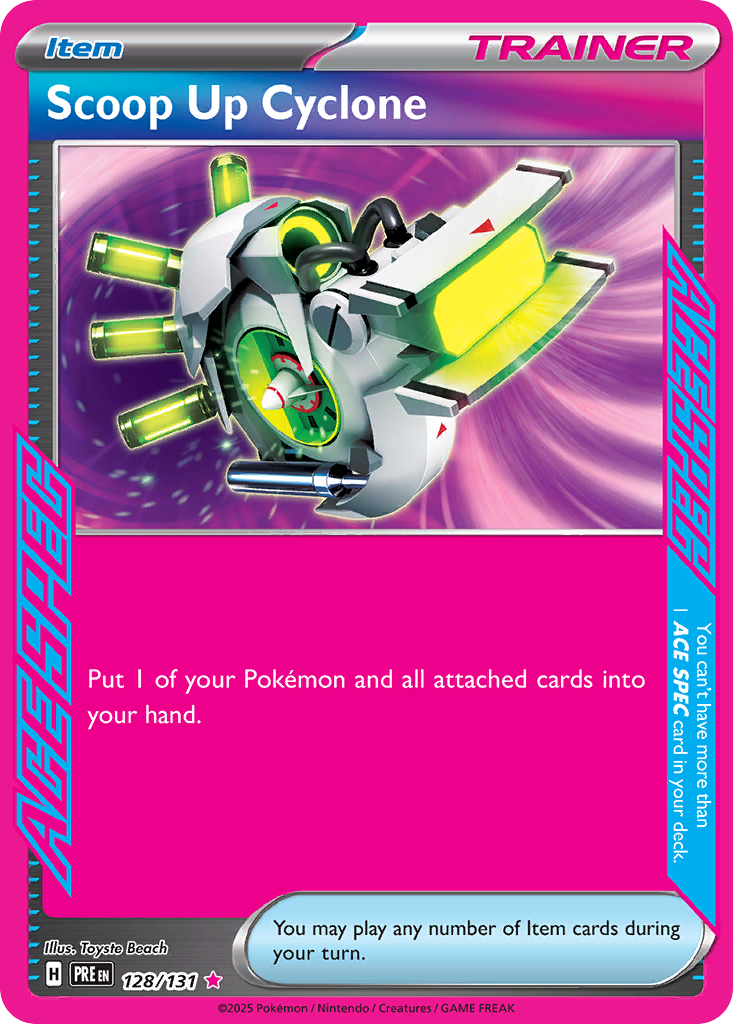 Scoop Up Cyclone (128/131) - [ACE SPEC] Prismatic Evolutions (PRE)