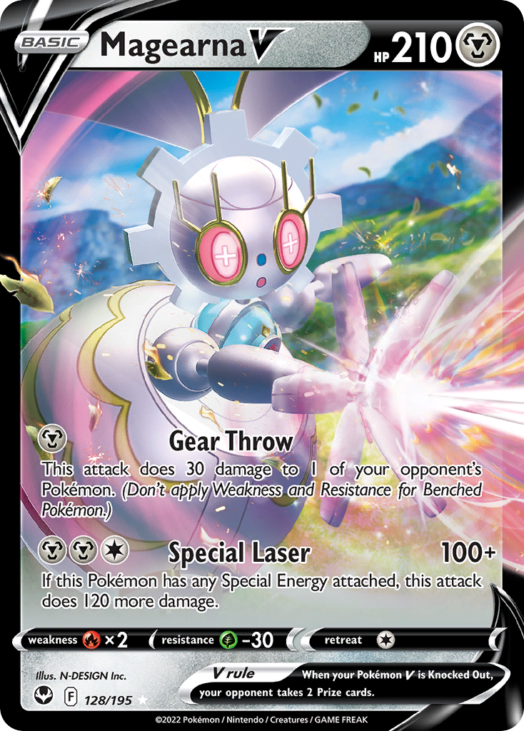 Magearna V (128/195) - [Holo Foil] Silver Tempest (SIT)