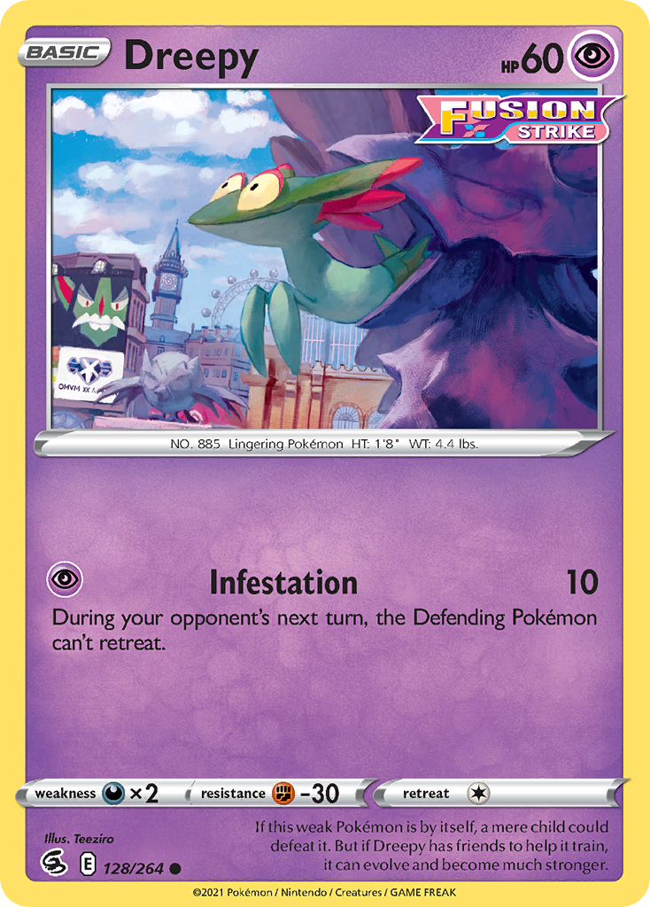 Dreepy (128/264) - [Reverse Holo] Fusion Strike (FST)