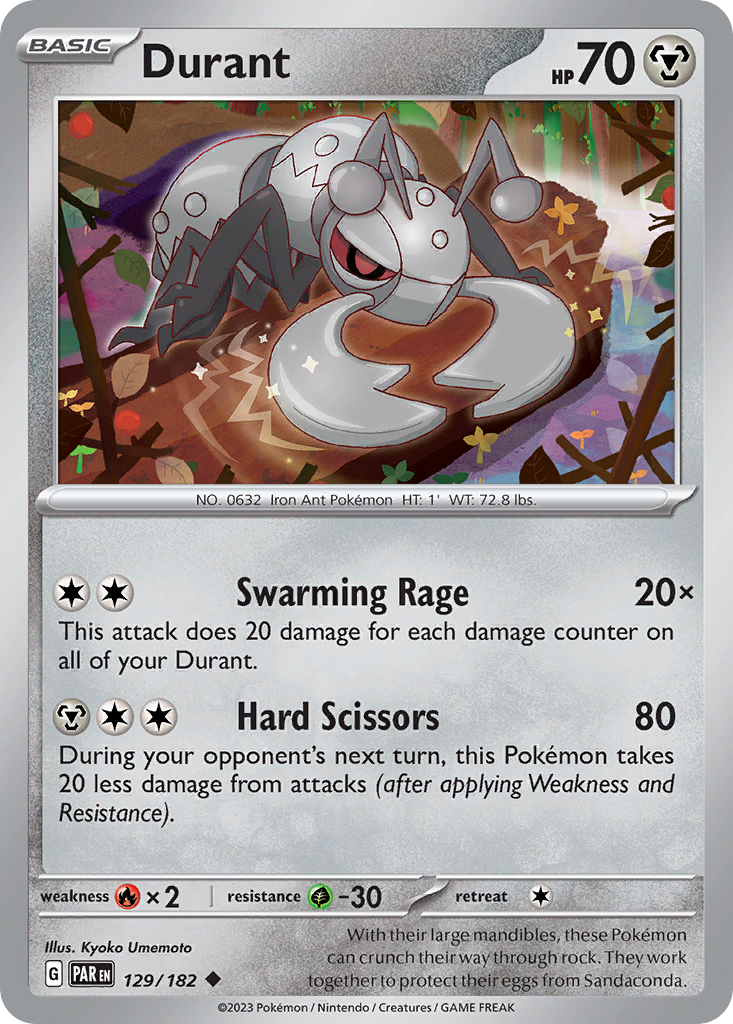 Durant (129/182) - [Reverse Holo] Paradox Rift (PAR)