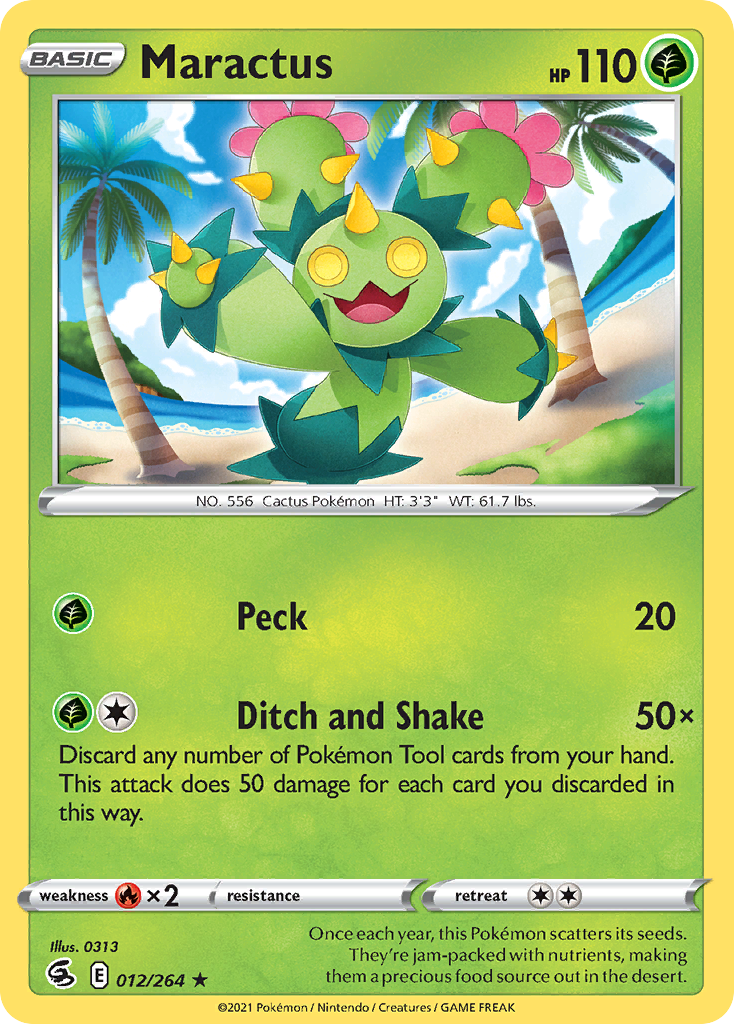 Maractus (12/264) - [Reverse Holo] Fusion Strike (FST)