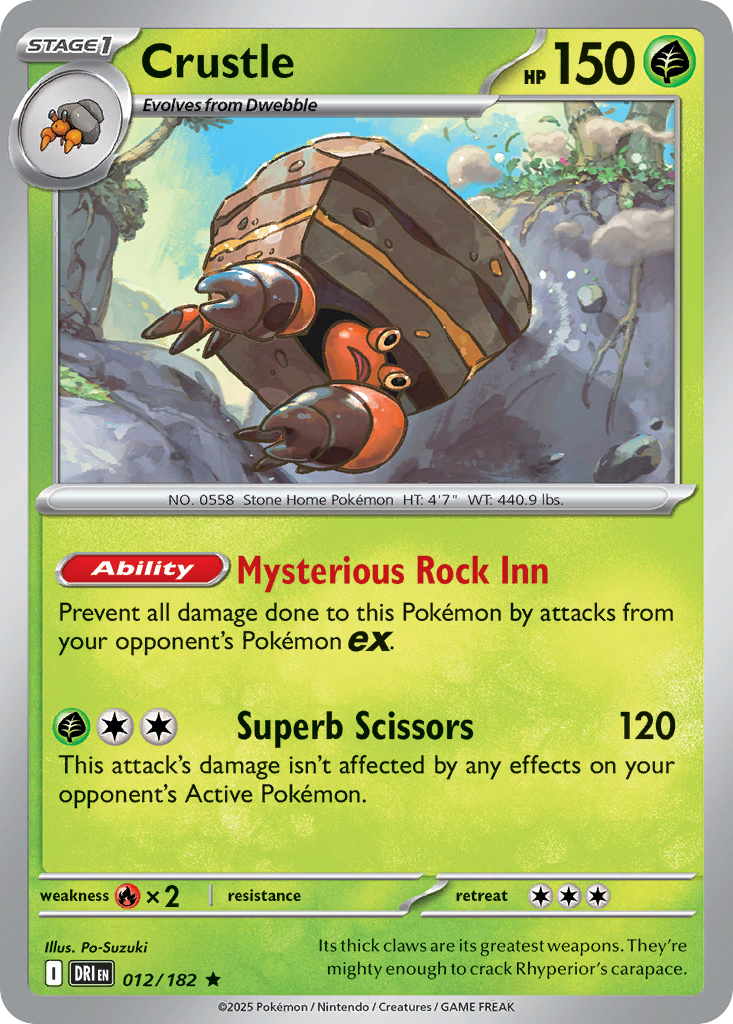 Crustle (12/182) - [Reverse Holo] Destined Rivals (DRI)