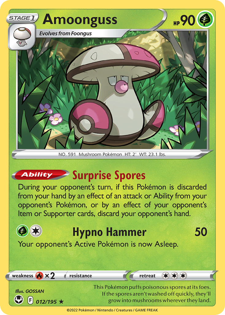 Amoonguss (12/195) - [Reverse Holo] Silver Tempest (SIT)