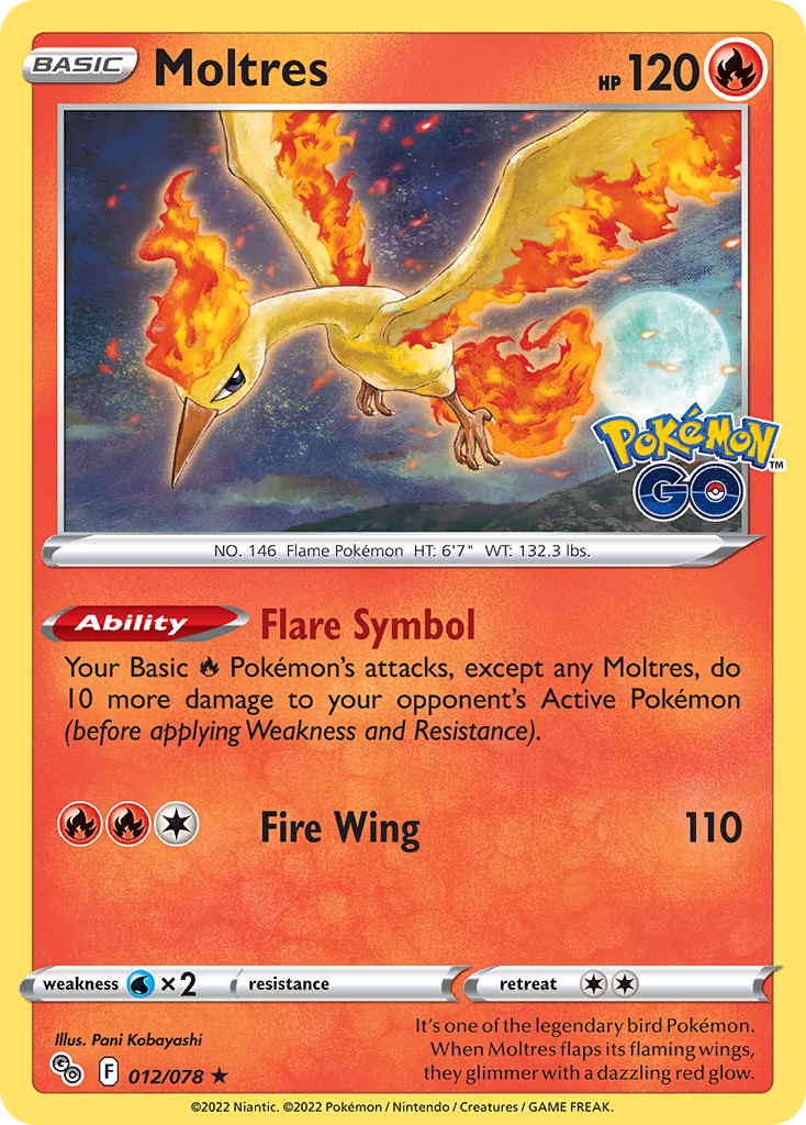 Moltres (12/78) - [Holo Foil] Pokemon GO (PGO)