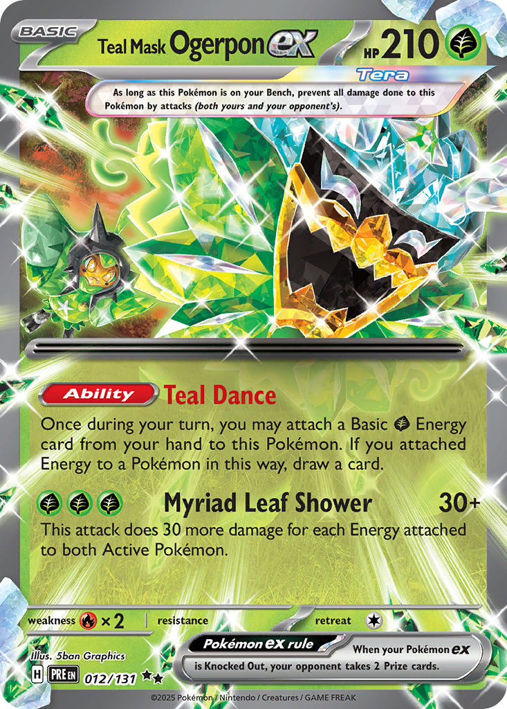 Teal Mask Ogerpon ex (12/131) - [Holo Foil] Prismatic Evolutions (PRE)