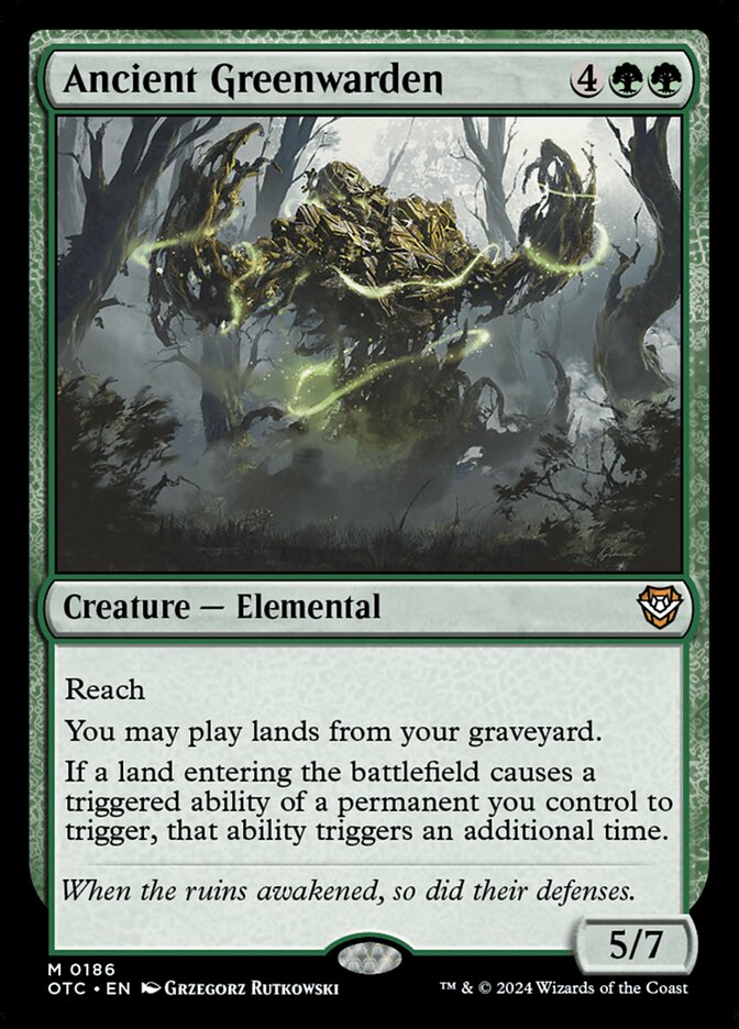 Ancient Greenwarden (186) - Outlaws of Thunder Junction Commander (OTC)
