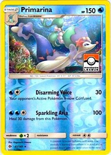 Primarina - 41/149 (Pokemon League) (41) - League & Championship Cards (PR)
