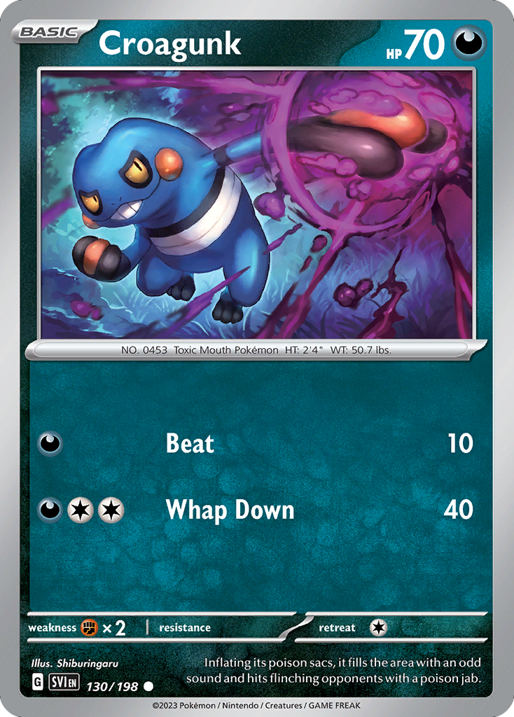 Croagunk (130/198) - Scarlet & Violet (SVI)