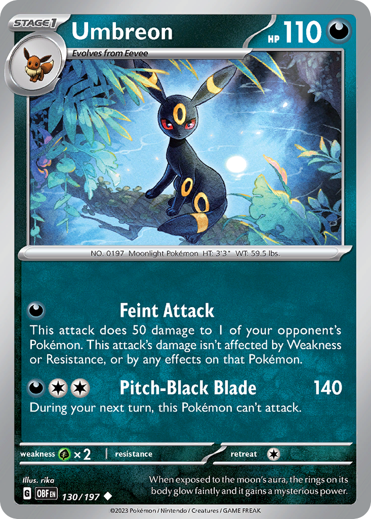 Umbreon (130/197) - Obsidian Flames (OBF)