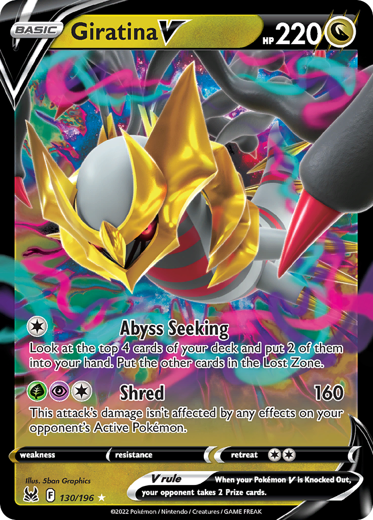 Giratina V (130/196) - [Holo Foil] Lost Origin (LOR)