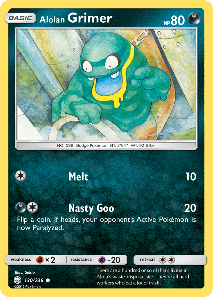 Alolan Grimer (130/236) - [Reverse Holo] Cosmic Eclipse (CEC)
