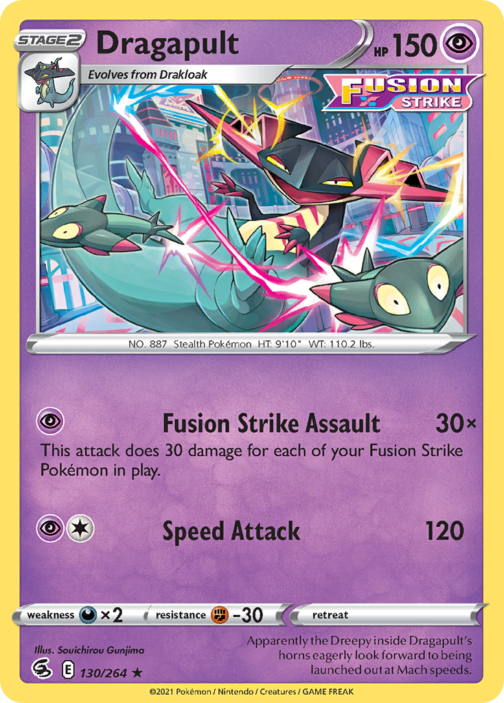 Dragapult (130/264) - [Reverse Holo] Fusion Strike (FST)