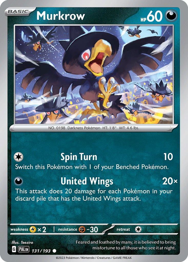 Murkrow (131/193) - [Reverse Holo] Paldea Evolved (PAL)