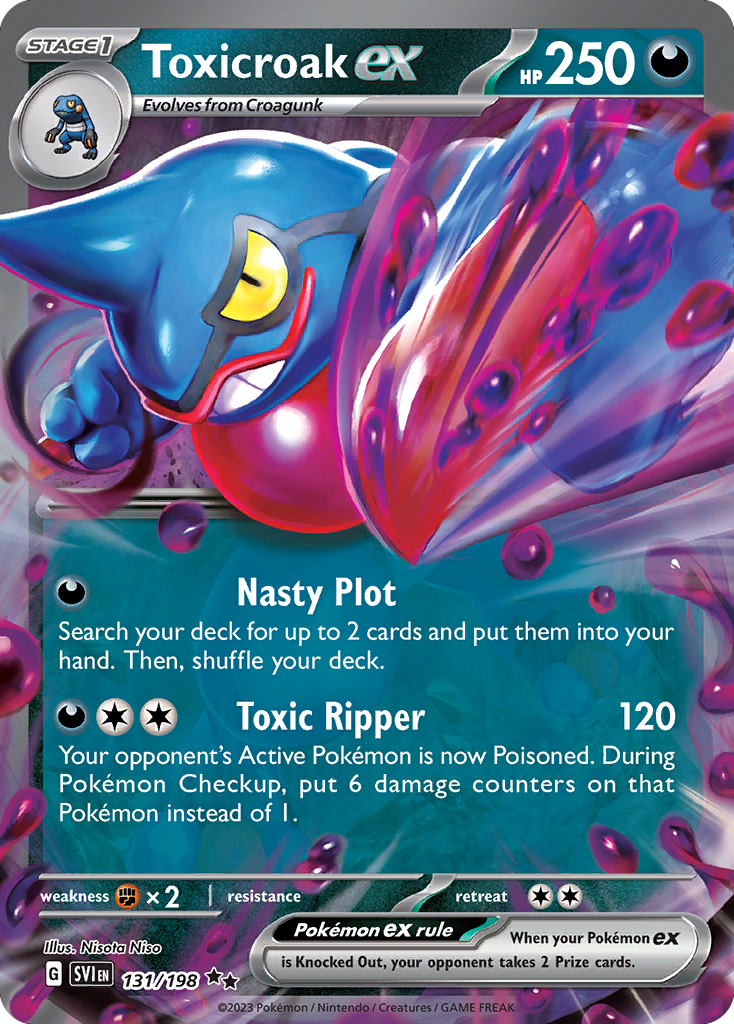 Toxicroak ex (131/198) - [Holo Foil] Scarlet & Violet (SVI)