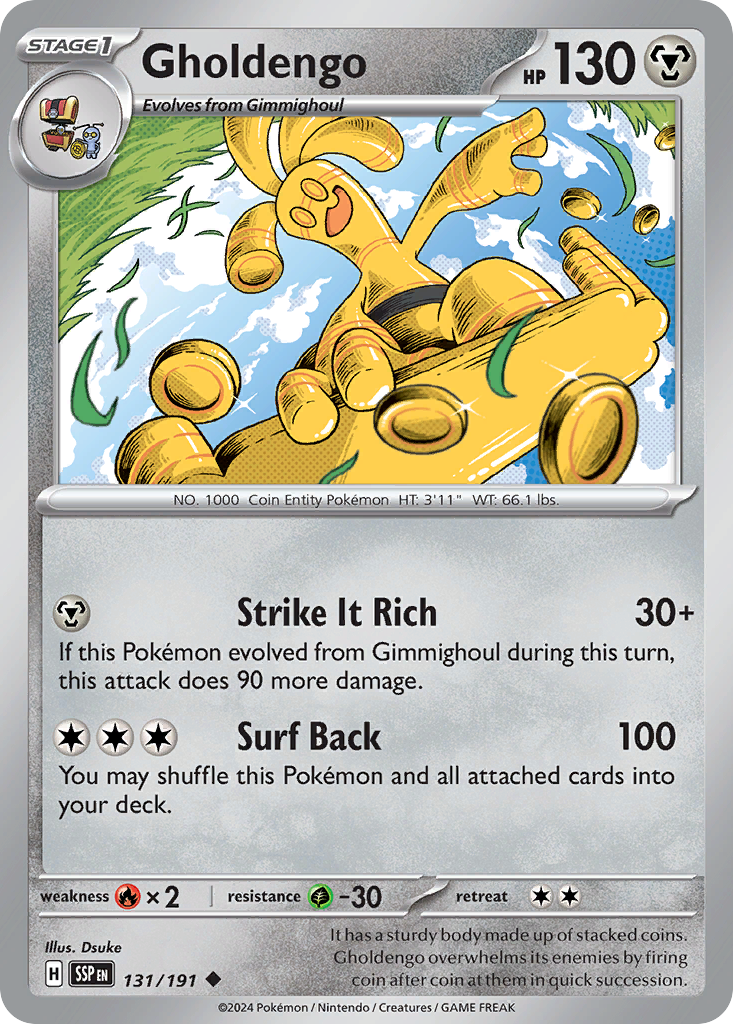 Gholdengo (131/191) - Surging Sparks (SSP)