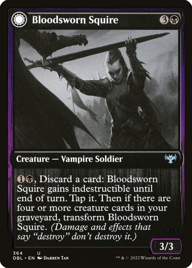 Bloodsworn Squire // Bloodsworn Knight (364) - Innistrad: Double Feature (DBL)