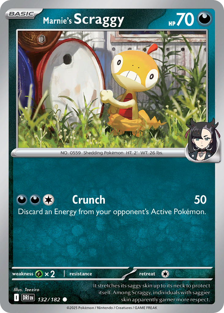 Marnie's Scraggy (132/182) - Destined Rivals (DRI)