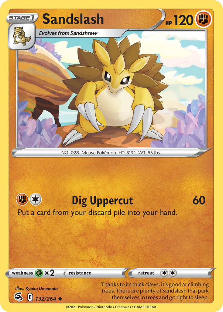 Sandslash (132/264) - [Reverse Holo] Fusion Strike (FST)